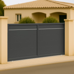 Portail Europe Aluminium Coulissant Sur Mesure à Motoriser