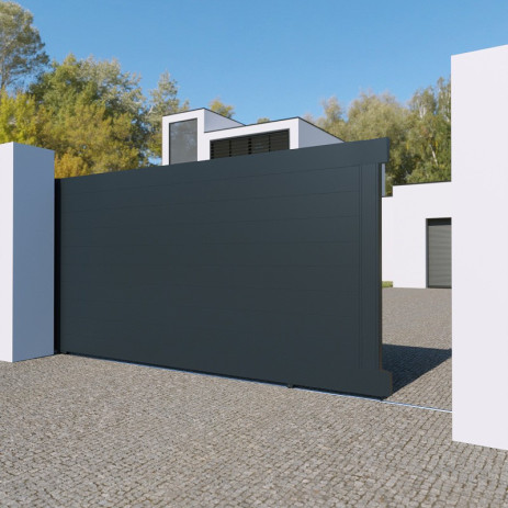 Portail Céphée Coulissant Standard Hauteur 1600 mm Blanc ou Gris