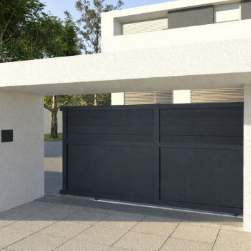 Portail Règle Aluminium Coulissant Sur Mesure à Motoriser