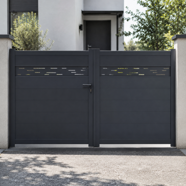 Portail Uranus aluminium Battant Sur Mesure