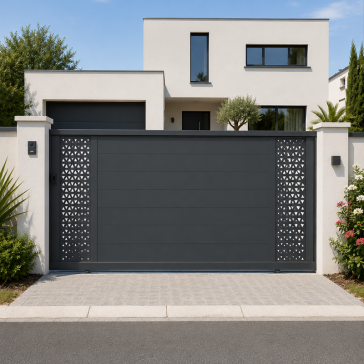 Portail Charon aluminium Coulissant Sur Mesure