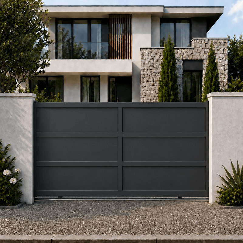 Portail Lyre Coulissant 2 Vantaux Sur Mesure
