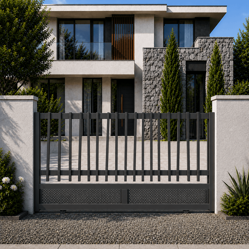 Portail Autel Coulissant 2 Vantaux Aluminium Sur Mesure