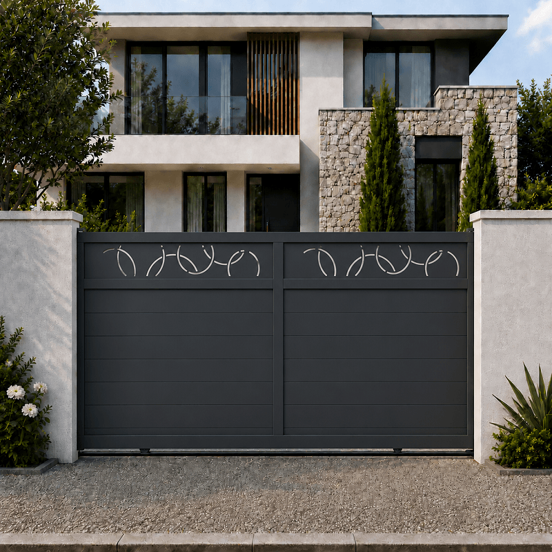 Portail Baleine Coulissant 2 Vantaux Sur Mesure