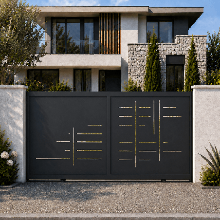 Portail Burin Coulissant 2 Vantaux Sur Mesure