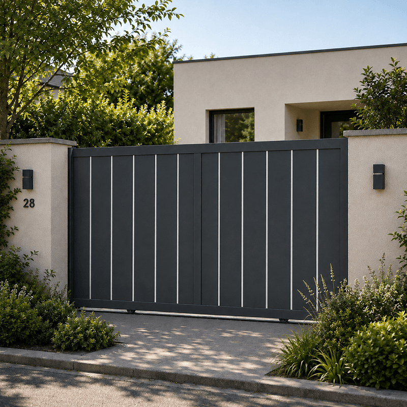 Portail Couronne Boréale Aluminium Coulissant Sur Mesure