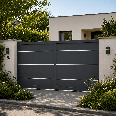 Portail Couronne Australe Aluminium Coulissant Sur Mesure