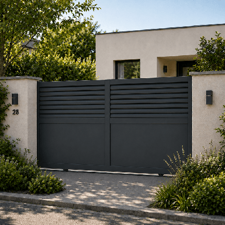 Portail Règle Aluminium Coulissant Sur Mesure