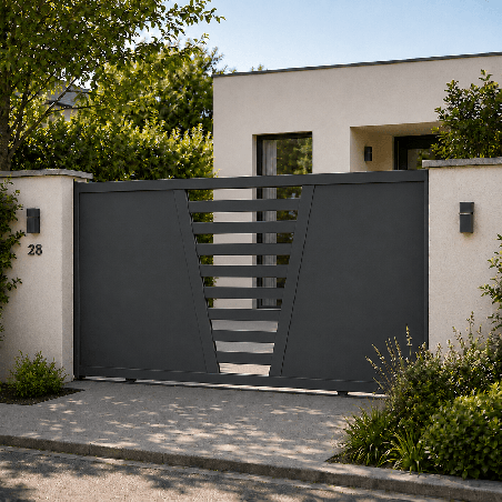 Portail Pyxide Aluminium Coulissant Sur Mesure