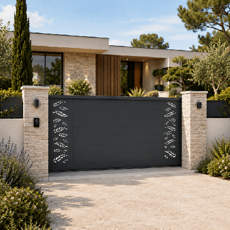 Portail Neptune aluminium Coulissant Sur Mesure