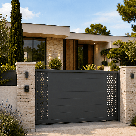 Portail Charon aluminium Coulissant Sur Mesure