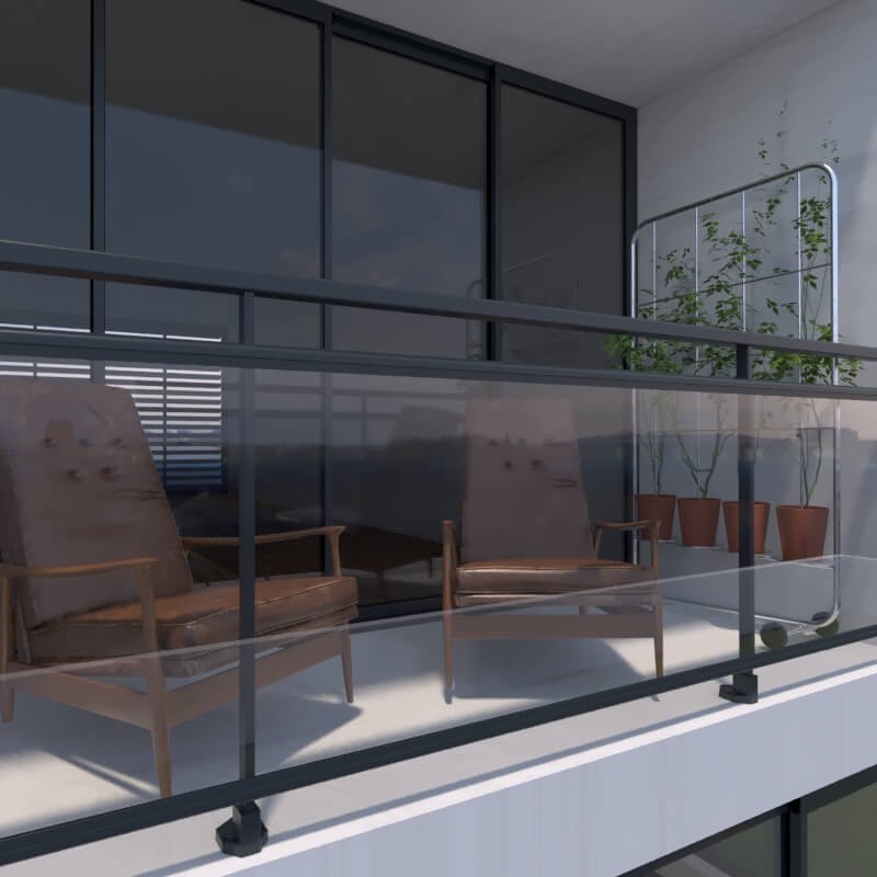 Garde Corps Aluminium Contemporain