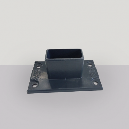 Platine au Sol en Aluminium pour Montant de 120 x 64 mm