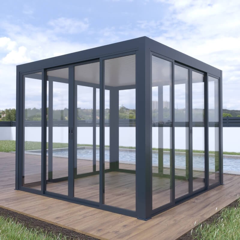 Fecho de Pérgola Telhado Plano 3x3 M