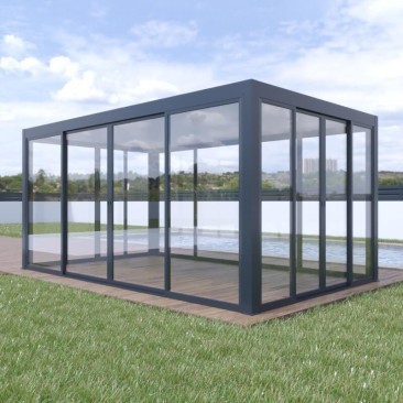 Fecho de Pérgola Telhado Plano 5x3 M