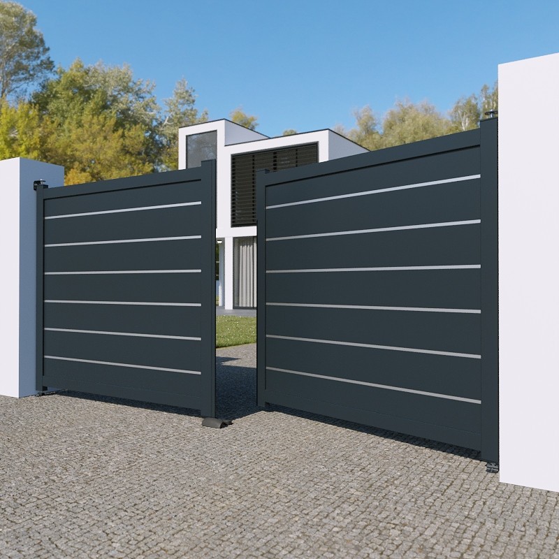 Portail Bélier à Battant Standard Hauteur 1700 mm Blanc ou Gris