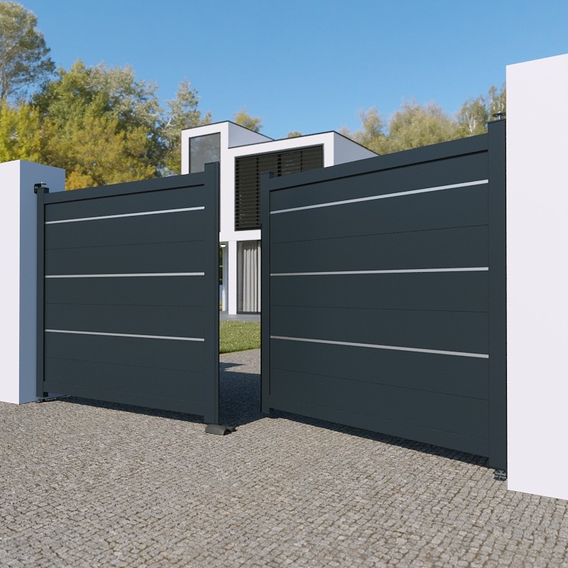 Portão Austin Batente Standard Branco ou Cinzento Preparado para Motorização