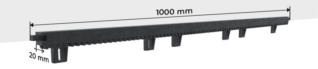 Dimensions Crémaillère