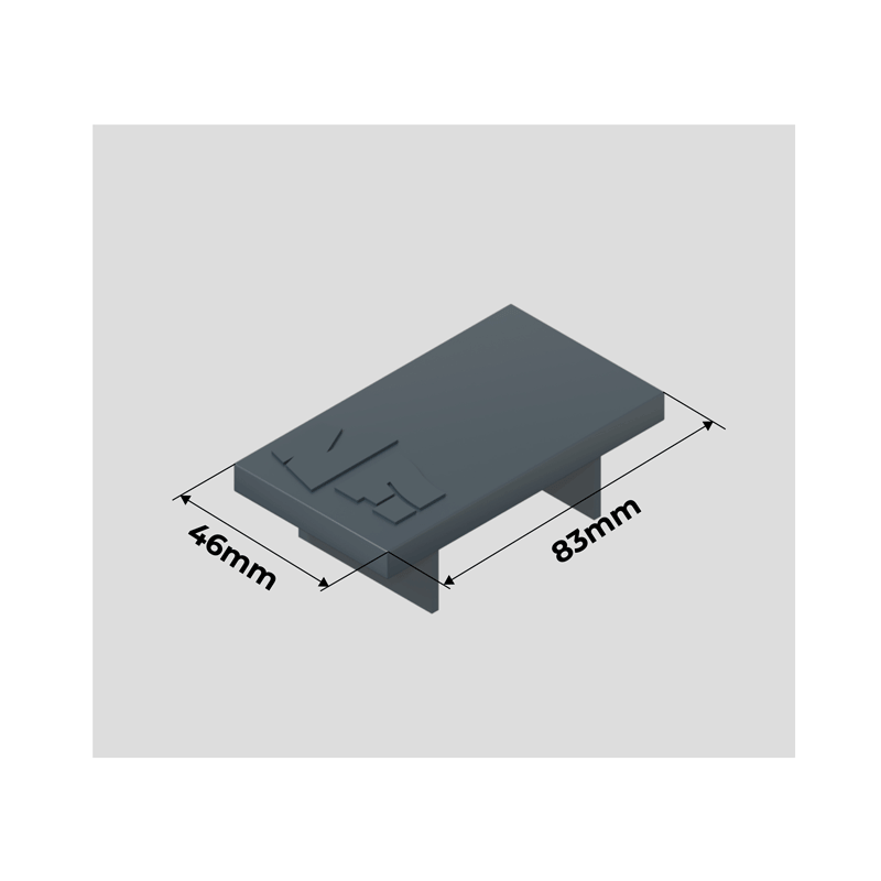 Dimensions Chapeau Plat Clôture STARTER Aluminium Pleine