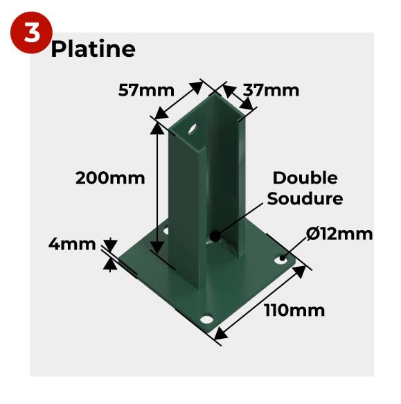 Mesures Grillage Rigide Soude Platine