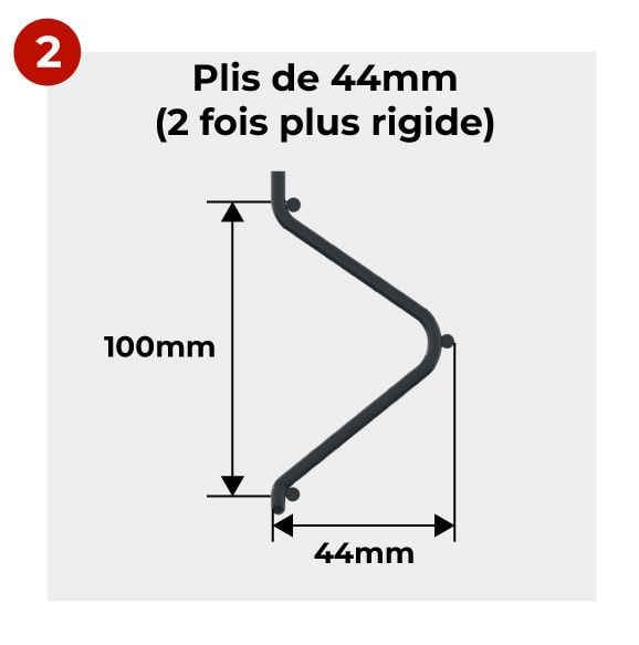 Mesures Grillage Rigide Soude Plis 44mm