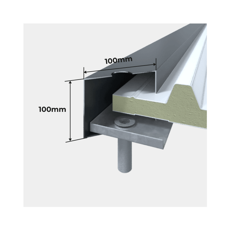 Gouttière Pergolanda Toit Plat avec Débords 7000 x 4000 mm