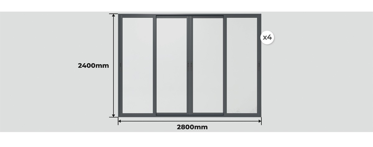 Dimensions Pergolanda Toit Plat 3000 x 3000 mm
