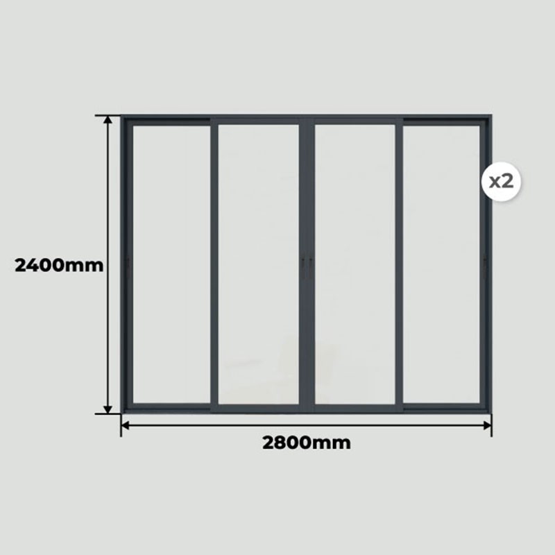 Largeur Pergolanda Toit Plat avec Débords 7000 x 4000 mm