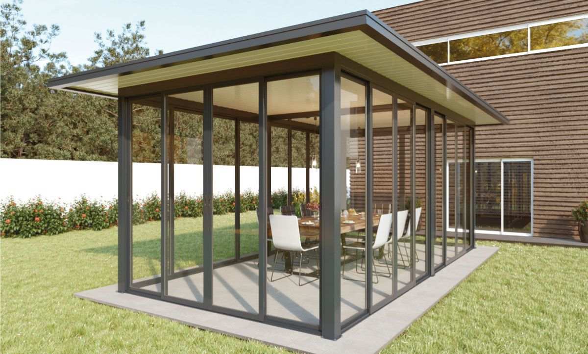 Pergolanda Toit Plat avec Débords 7000 x 4000 mm