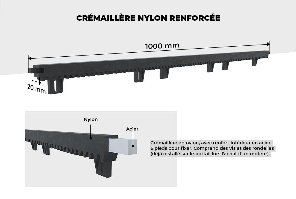 Crémaillère en Nylon