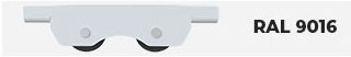 Couleur RAL 9016 Galet Portail Coulissant Sur Mesure