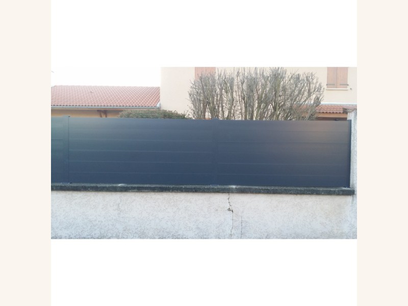 Kit 2 8M Cloture Aluminium Pleine Kit Hauteur Max 1100
