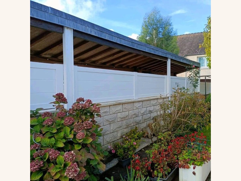 Kit 10 50M Cloture En Panneau Aluminium Hauteur Max 1100mm Gris