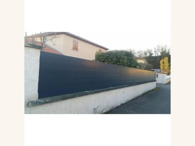 Kit 10 50M Cloture Starter Aluminium Pleine Kit Hauteur Max 1100 Gris Ou Blanc